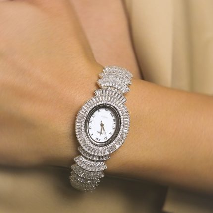 ساعت نقره جواهری کد 131