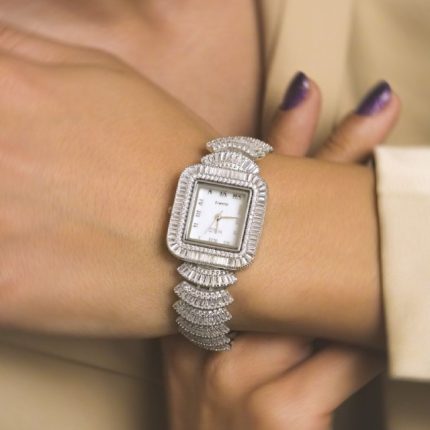 ساعت نقره جواهری کد 132