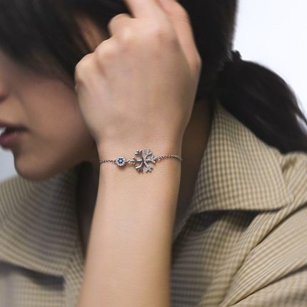 دستبند نقره زنانه زنجیری کد 150