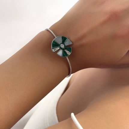 بنگل نقره زنانه برند David Webb کد 153