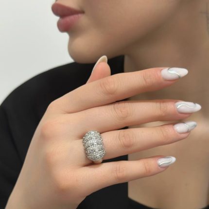 انگشتر نقره جواهری کد 157